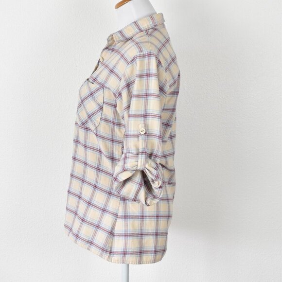 Vintage 70s Levi's Plaid Button Front Shirt - M - Picture 7 of 13